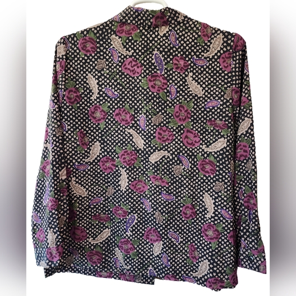 Sag Harbor Blouse Size 16 Floral Button Up - Picture 2 of 6